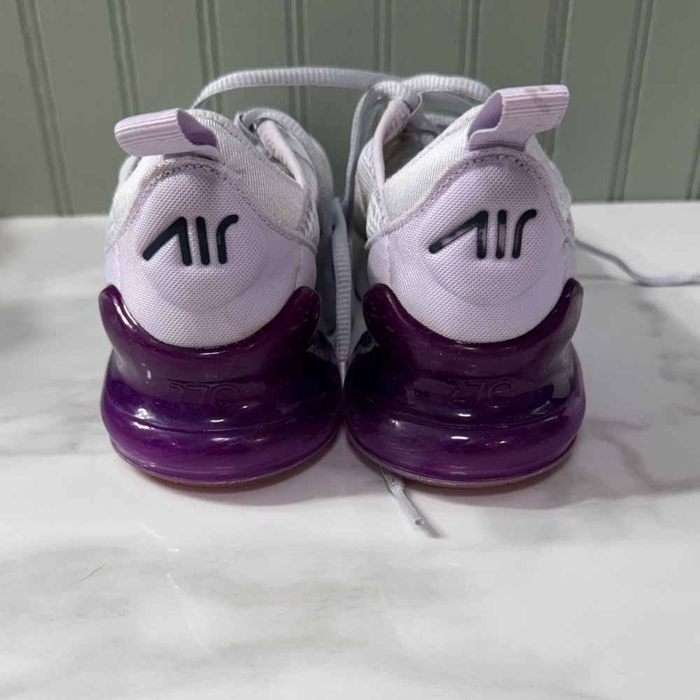 Nike Women's Air Max 270 React Sneakers - White & Light Purple - Picture 6 of 9
